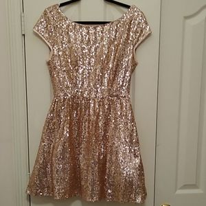 B. Smart Gold Sequin Dress